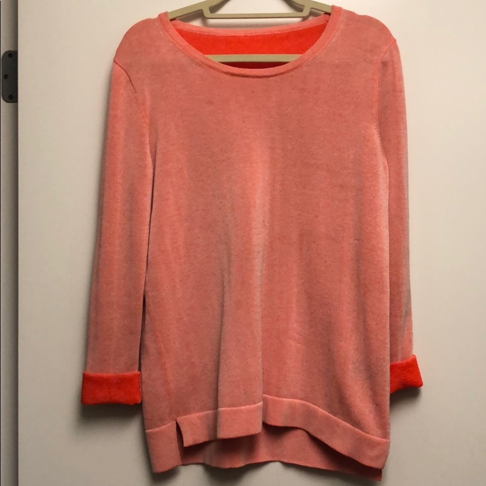 TIBI - reversible polyester orange sweater
